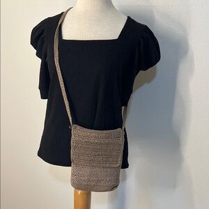 Morgan Taylor Tan Crossbody Bag with Textured Design